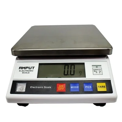 10kg x 0.1g Digital Precision Electronic Laboratory Balance Industrial Weighing Scale Balance w/ Counting Table Top Scale lead acid storage battery 4v 4ah storage batteries cell for flashlight desk lamp electronic scale toy car rechargeable battery