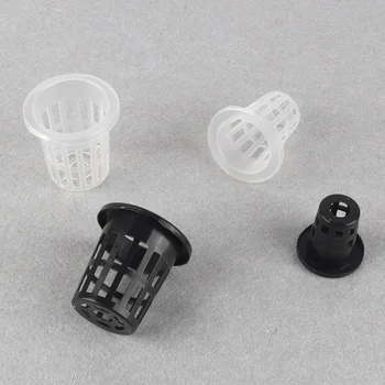 

50pcs Growing Basket Hydroponics Basket Vegetable Soilless Growing Plastic Mesh Pot High Quality Garden Planting Pots