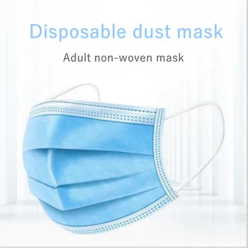 

In stock! Fast Delivery! High Quality NonWoven Disposable Breathable Face Mask 3 Layers Anti-Dust Face Masks Ear loop Mouth Mask