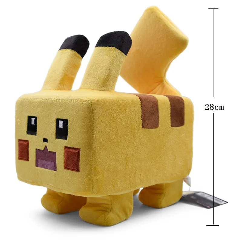 Pikachu Plush Toy 25CM Square Kawaii Pikachu Doll Detective Pikachu Japan Movie Anime Toys for Children Doll for Kids (6)
