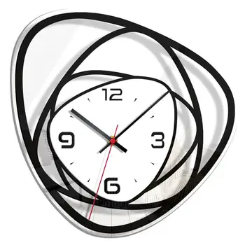 

Exquisite Silent Clock Acrylic Asymmetric Hollowed Wall Clock Creative Wall Hanging Clock Decorative Clock Wall Art Home Decor