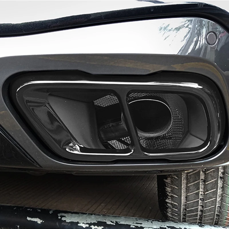 2 шт. глянцевый черный хром для нового BMW X5 G05 X7 G07 2019 2020 модель выхлопной трубы из