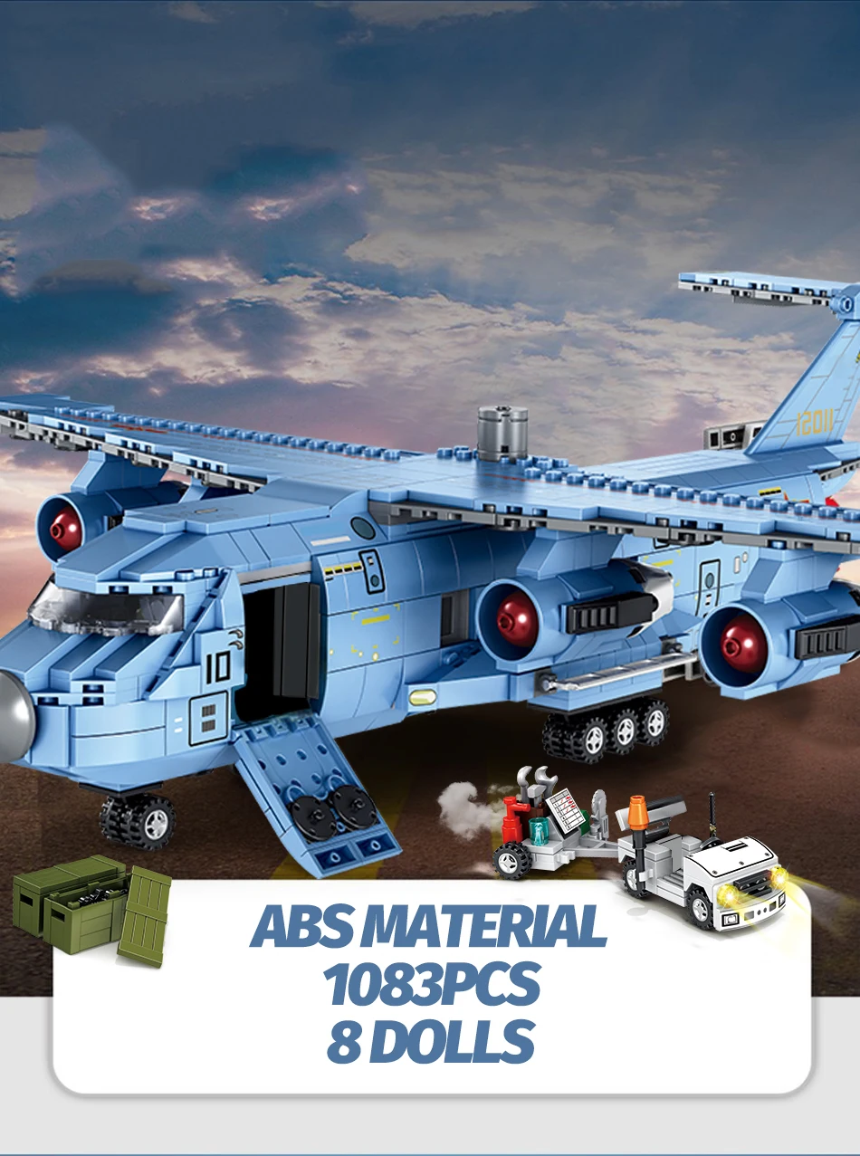 SEMBO Block SWAT Team Transport Aircraft Building Blocks Building Toys