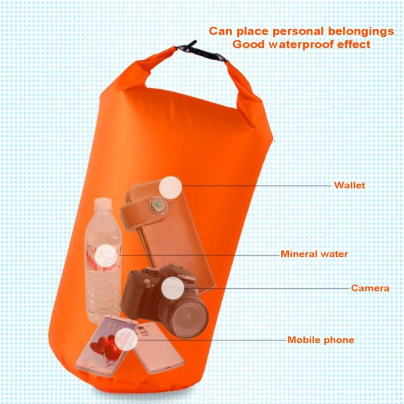 8л сумка для плавания портативная Водонепроницаемая сухая сумка для хранения Сумка для кемпинга пеших прогулок на лодках