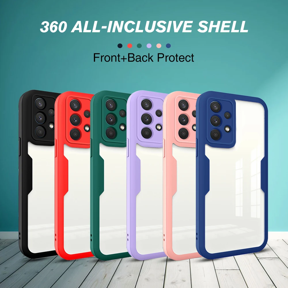 M-52 360 Degrees Doble-Sided Full Protection Case For Samsung Galaxy M 52 M52 5G TPU Front + PC Back Cover On Sumsung GalaxyM52 cute phone cases for samsung 