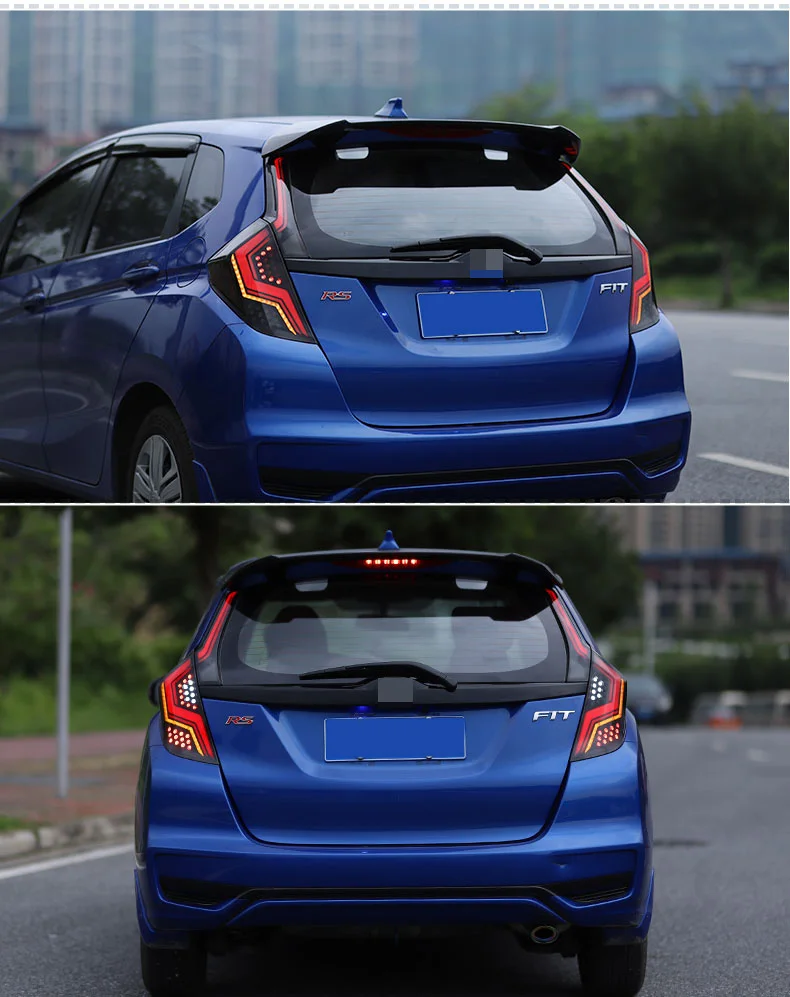 Автомобильный Стайлинг задние фонари для Honda Jazz Fit- светодиодные задние фонари задние противотуманные фары задние фары DRL+ тормоз+ Парк+ Сигнальные огни