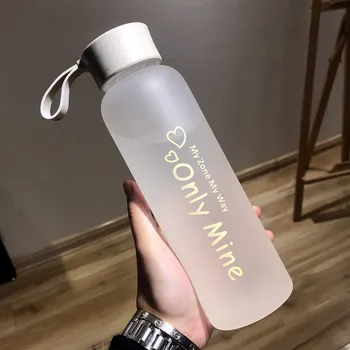 

Cute Gallon Water Bottle Silicone Tea Plastic Reusable Children Water Bottle Drink Straw Borraccia Termica Home Decor OO50BL