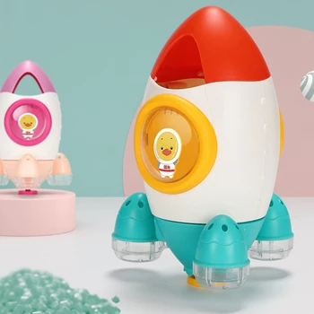 

Baby Bathing Toy Rocket Water Spray Rotating Spray Kids Beach Toys Bathroom Cartoo Bath Shower Water Toy For Children Gift
