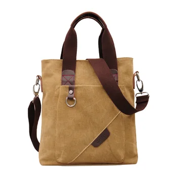 

2020 New One-shoulder Diagonal Portable Men's Canvas Computer Bag Briefcase