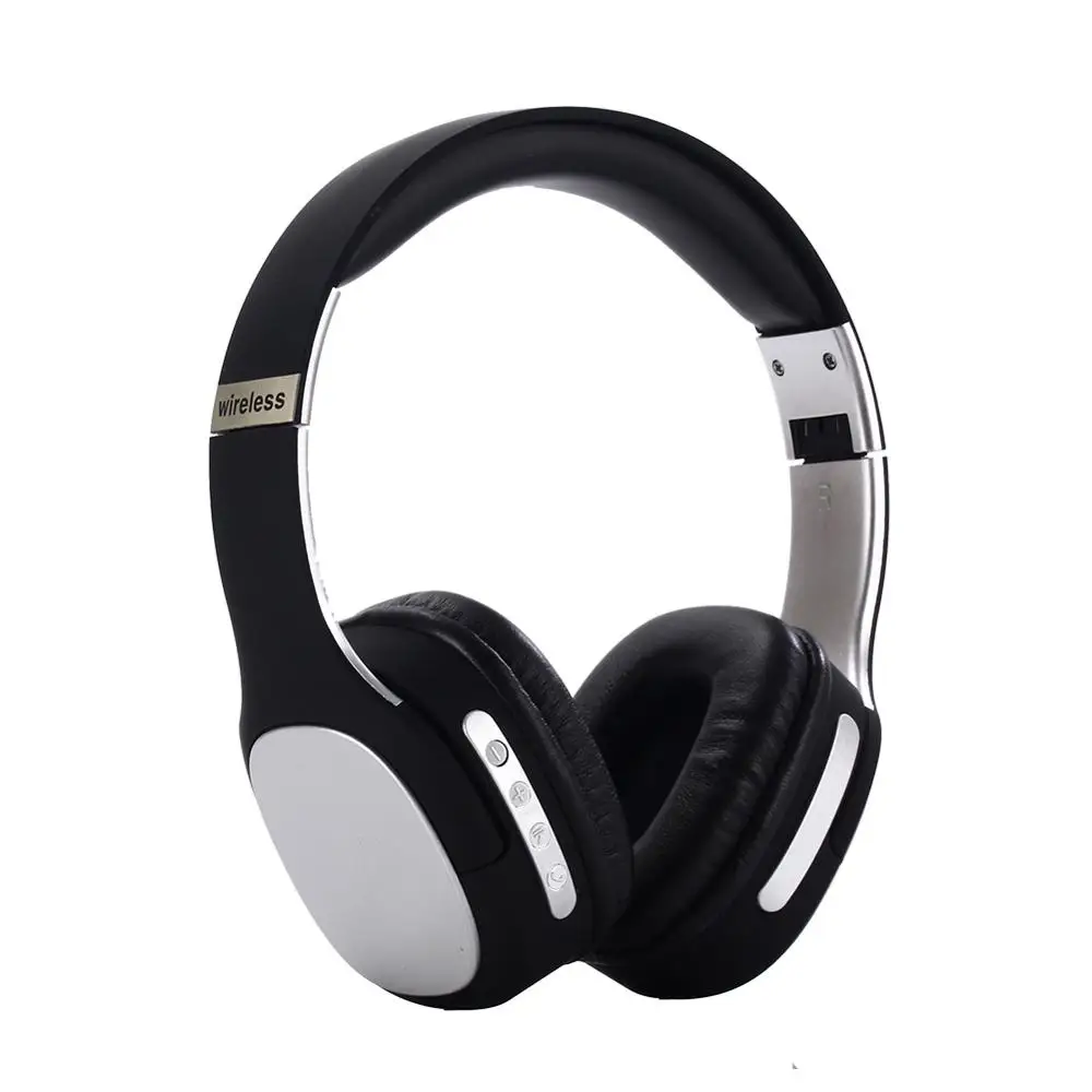 Портативные беспроводные наушники Bluetooth с микрофоном для игр - Цвет: Серебристый