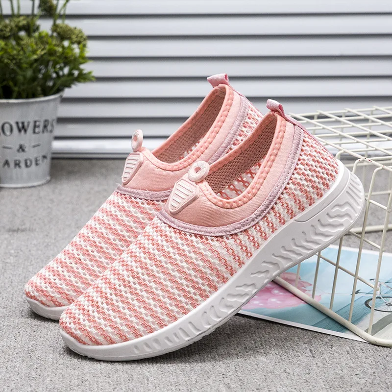 

2019 New Style Sports Mesh WOMEN'S Shoes Breathable Comfortable Versatile Korean-style Casual Running Shoes Fly Woven Summer WOM