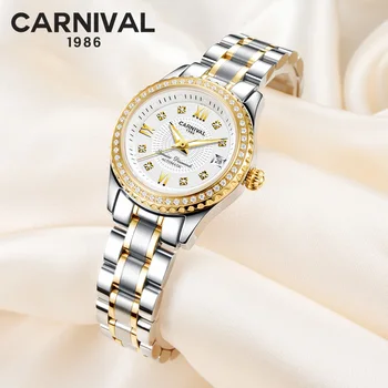 

Carnival Fashion Luxury Women Watches Automatic Mechanical Watch Woman Luminous clock