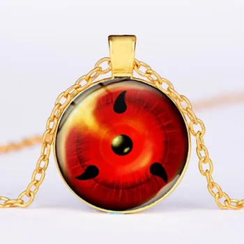 

Comicnaruto Uchiha Sasuke hakake kakash Necklace round eyes Naruto Cosplay accessories series boy's birthday gift