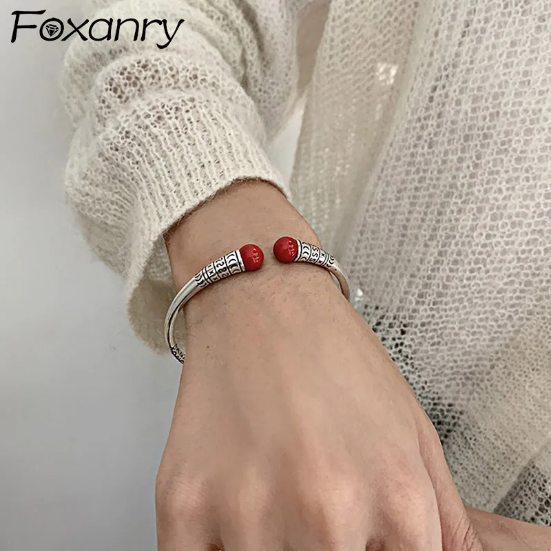 Женский браслет Foxanry 925 со штампами для помолвки новые модные креативные