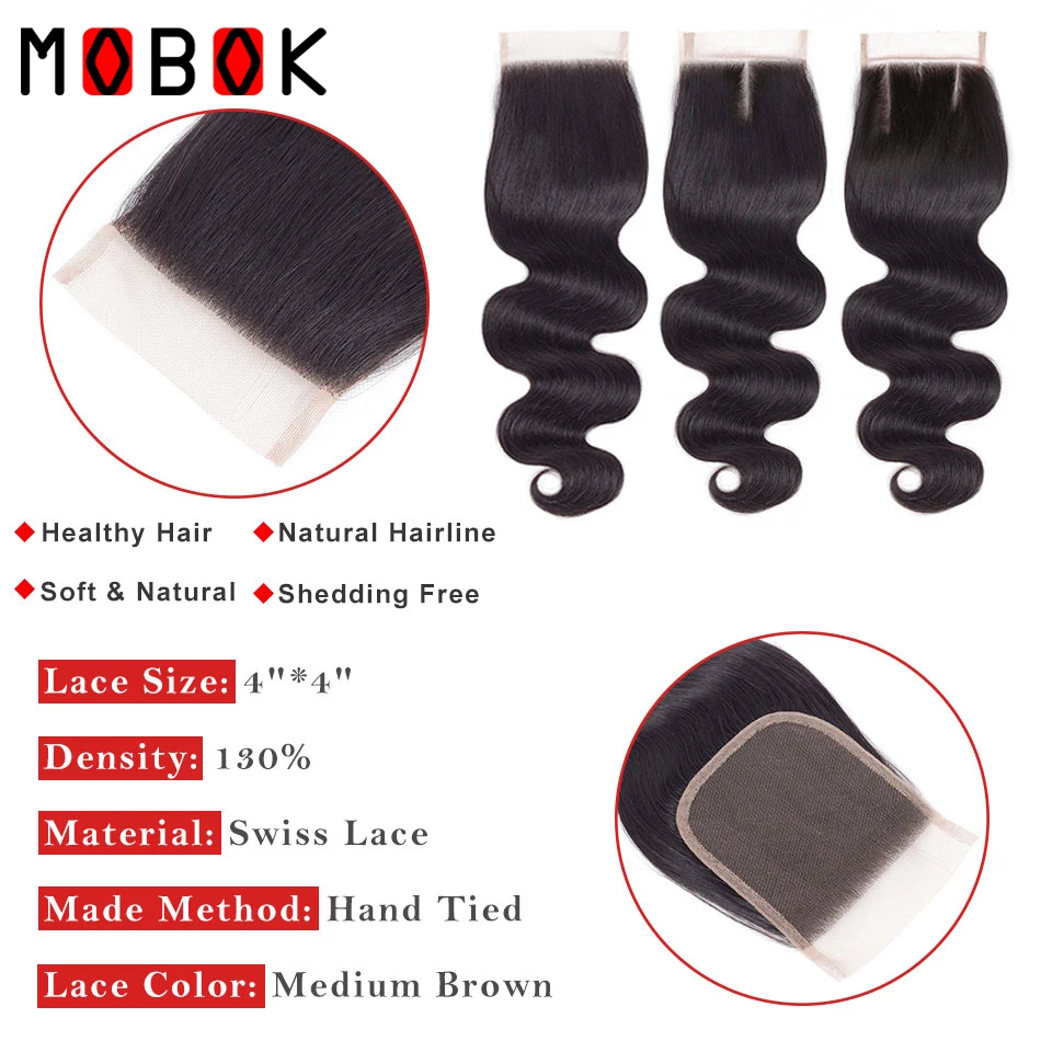 MOBOK-Hair-1-Piece-Malaysian-Body-Wave-Closure-Non-Remy-Hair-Lace-Closures-4-x4-Swiss (1)