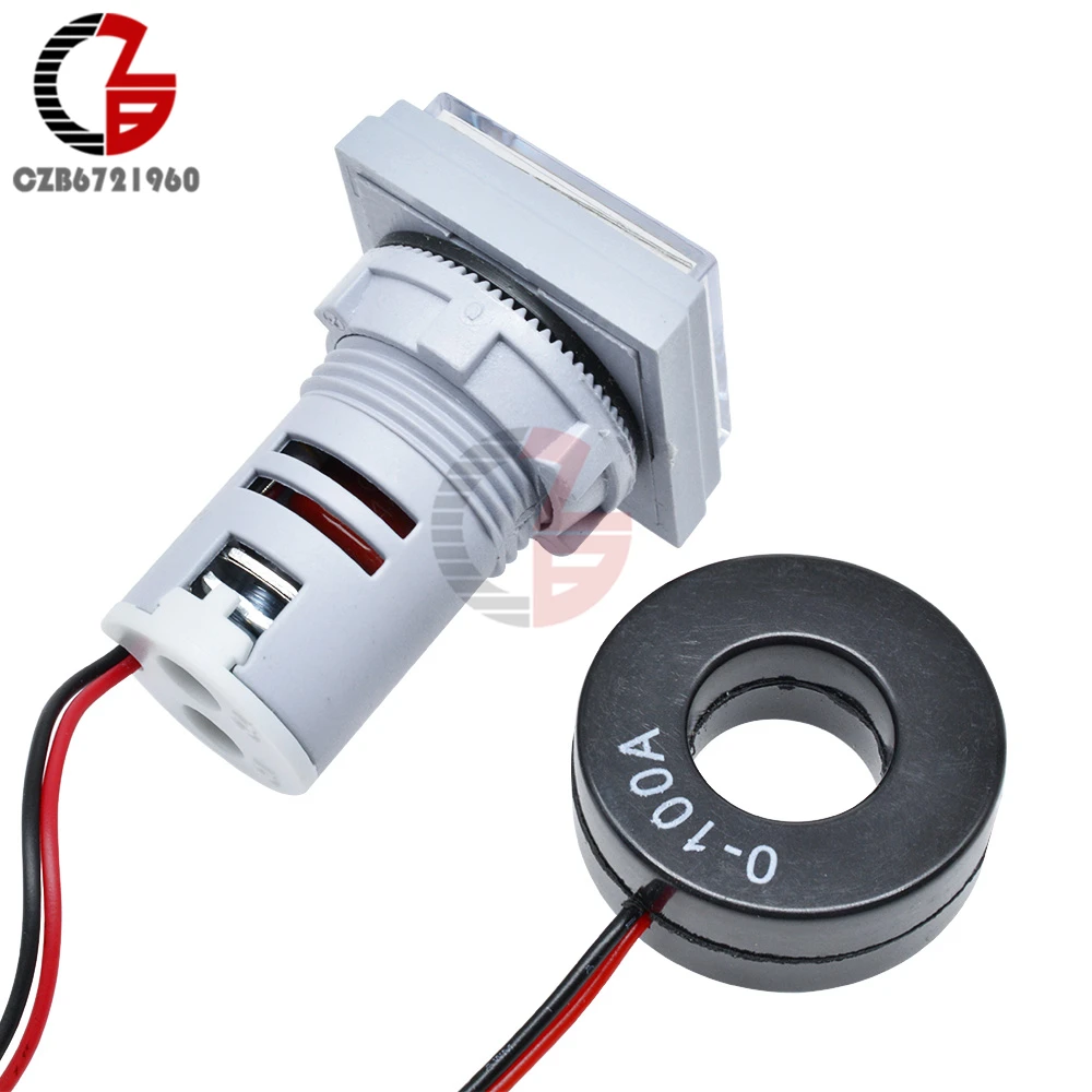 AC 50-500V 0-100A квадратный светодиодный цифровой вольтметр Амперметр 110V 220V Напряжение измеритель тока вольтамметр вольт ампер тестер детектор