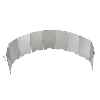 

9 Plates Foldable Outdoor Camping Cooking Cooker Gas Stove Wind Shield Screens Windshield