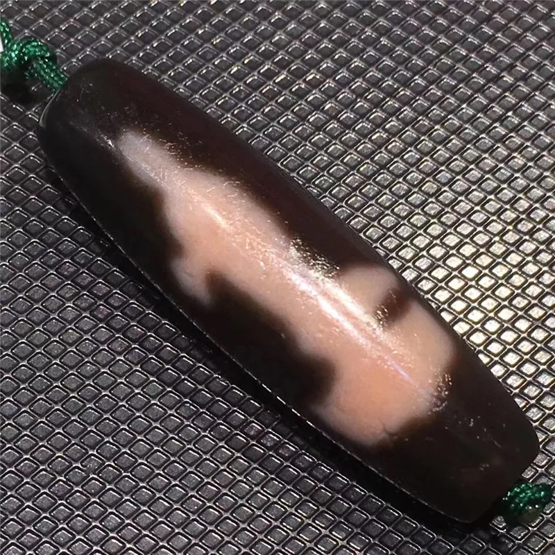 

190815-2 Cinnabar Dzi beads full of cinnabar dots Kuanyin Pattern Big Wisdom Totem Amulets Talisman Treasure fine Beads