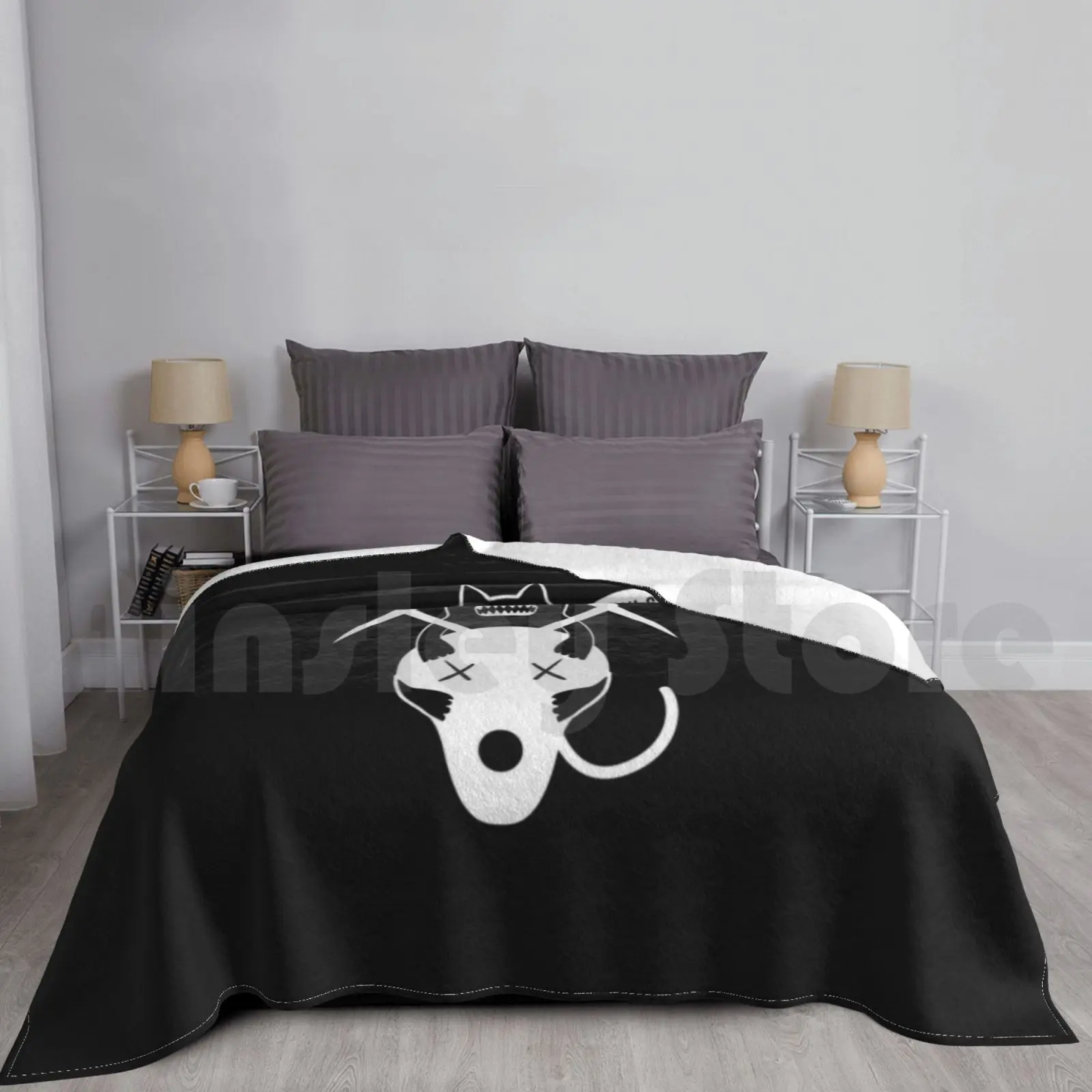 Gatto Ha La Tua Anima? Coperta Regalo Moda Gatti Personalizzati Teschi Teschio Scheletro Scheletri Grim Reaper Grim Reaper Dark