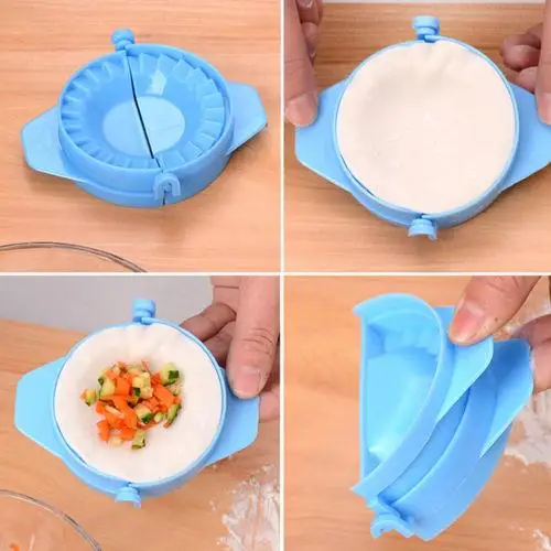 Новая простая пластиковая для вареников инструмент Jiaozi производитель устройство DIY Плесень Кухня Горячая хорошее качество
