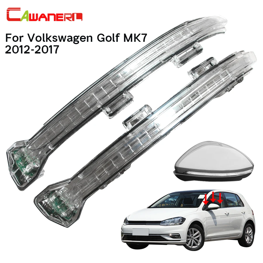 

Cawanerl Car Turn Signal Light Side Wing Rear View Mirror Turning Light For Volkswagen Golf 7 7.5 R Sportsvan Touran 2012-2017