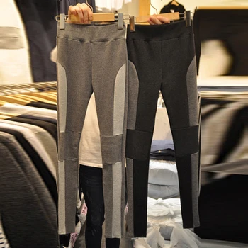 

2020 Spring New Korean Style Stretch Pants Woman Slim Black Leggins Legins Women's Outer Wear High Waist Pencil Pants Boots Pant