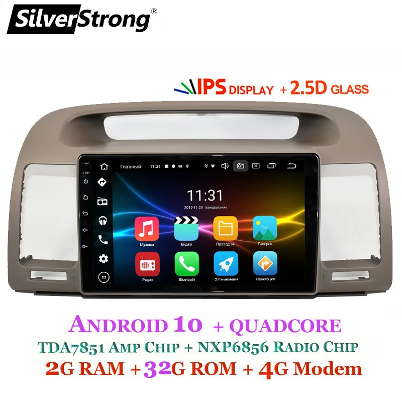02CAMRY9-M3-2G16G SilverStrong Android 10 ips 2.5D gps Автомобиль тормозные колодки для TOYOTA CAMRY 2002 2003 2004 2005 2006 2001 авто радио с google play без DVD - Цвет: 02CAMRY9-M3-2G16G