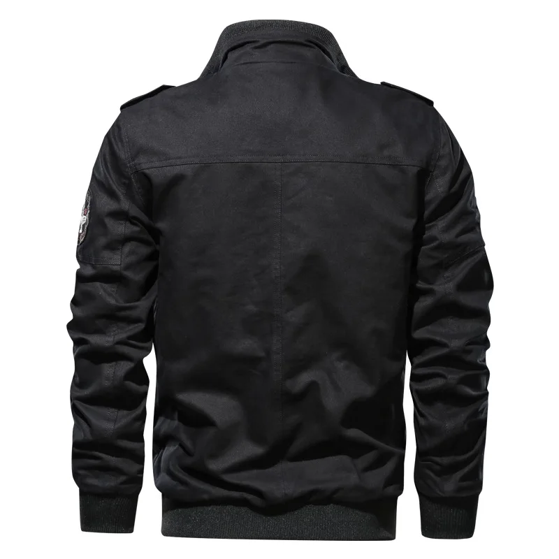 Осенняя куртка-бомбер мужская Плюс Размер 6XL Военная Куртка Jaqueta masculina Epaulette тактическая куртка пилота мужская верхняя одежда