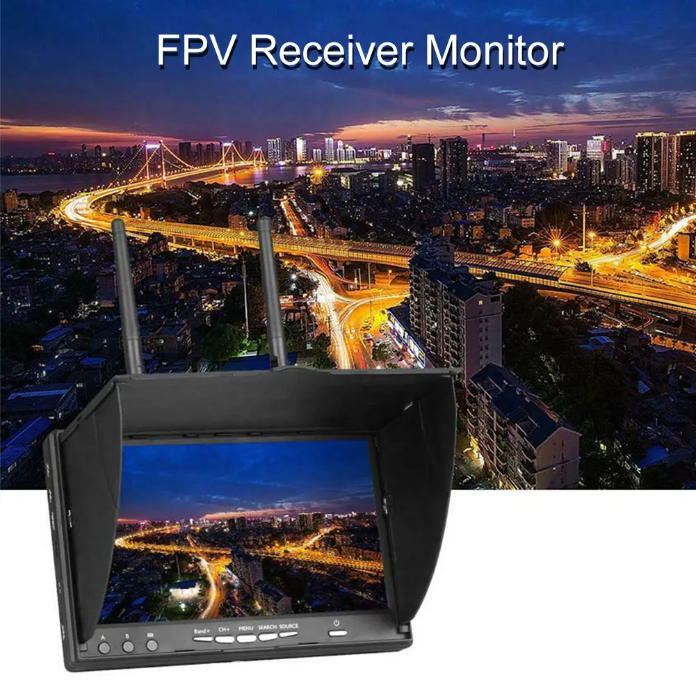 5,8G 40 каналов DVR для монитора с видом от первого лица RC часть практичный Беспроводной 7 дюймов ЖК-дисплей Экран рукоять 800X480 ресивер для дрона квадрокоптера