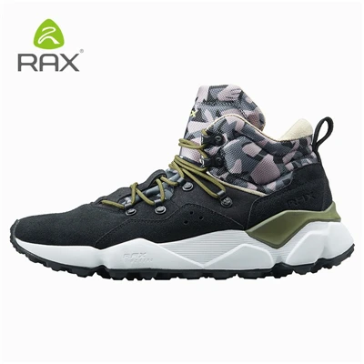 Men Black Rax, Мужская дышащая походная обувь, зимние женские альпинистские треккинговые ботинки с высоким берцем, уличные Нескользящие горные кроссовки D0519 - Цвет: Men Black