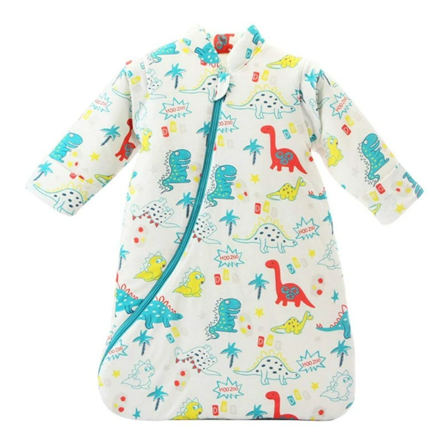 

Unisex Baby Sleepsack Wearable Blanket Cotton Sleeping Bag Long Sleeve Nest Nightgowns Thickened Winter Dinosaur/3.5 Tog