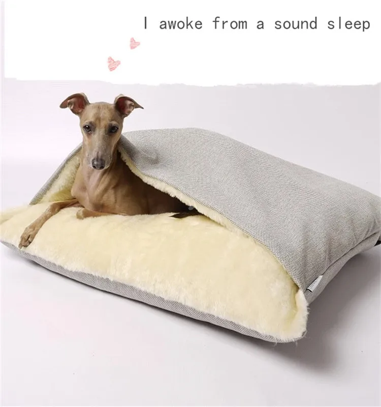 

Pet Warm Sleeping Bag Detachable Medium Large Dog Soft Nesting Bed Met House(D190)