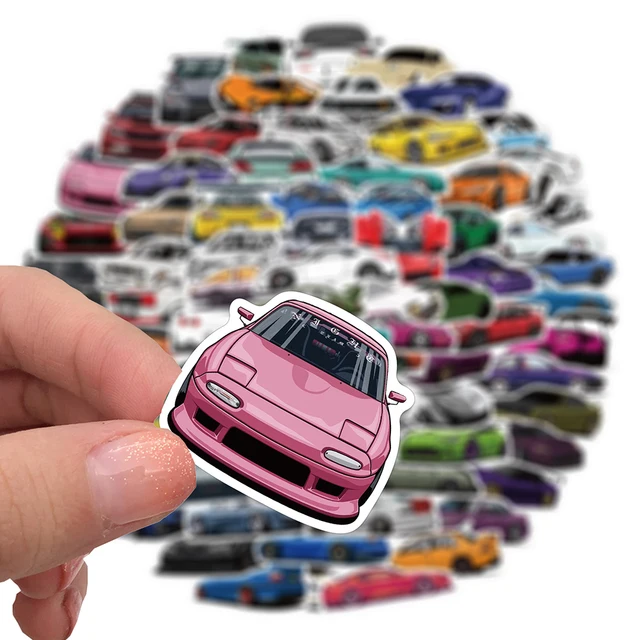 10/30/50/100PCS JDM Retrofit Racing Car Graffiti Stickers Laptop Guitar Luggage Bike Skateboard Waterproof Sticker Decal Kid Toy 4