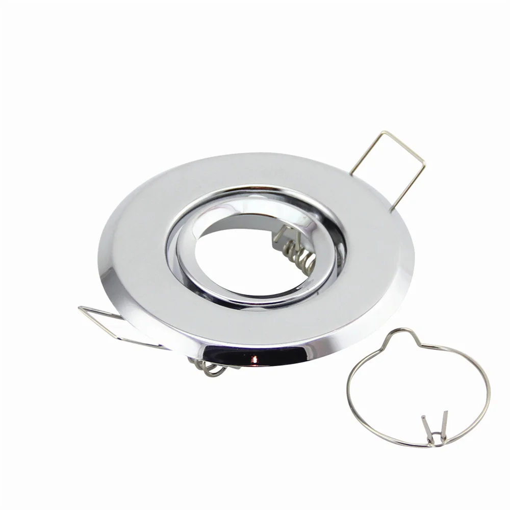2 Pz/Lotto Led Downlight Apparecchio Doppio Anello Mr11 Rotondo Chrome Spot Luce Plafoniera Telaio Faretto