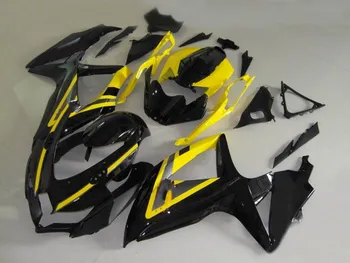 

Injection mold Fairing Kit for GSXR 600 750 K8 08 09 GSXR600 GSXR750 2008 2009 ABS yellow black Fairings set+7gifts SE18
