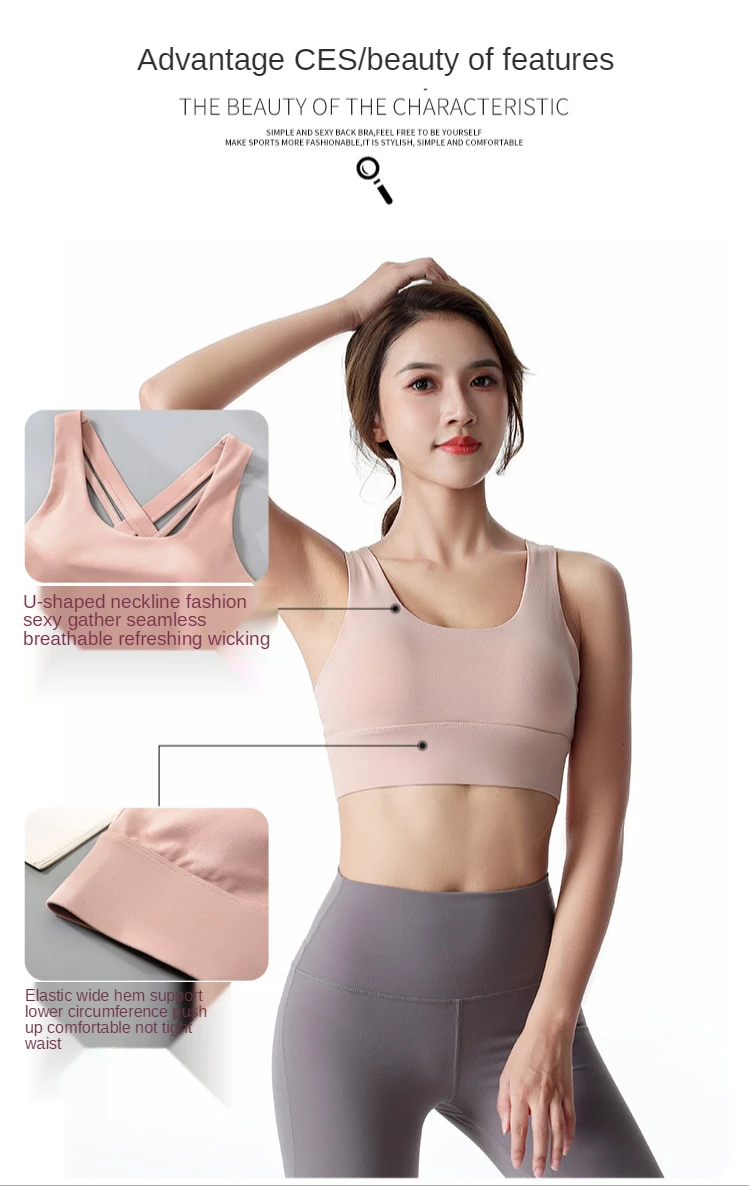 Women Sports Bra Push Up Crop Top Female Fitness Gym Bra Hollow Breathable Top Running Yoga Bra Athletic Sportswear Big size