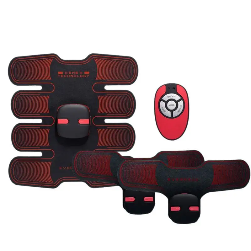 Upgraded EMS Abdominal Muscle Training Machine Wireless Abdominal Fitness Device Charging Smart Lazy Belly Stickers WithRemotel