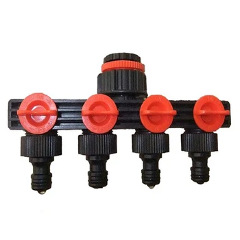 

Garden Water Pipe Diverter Drip Irrigation Garden Tool Four-Way Faucet Joint Quick Thread Adapter