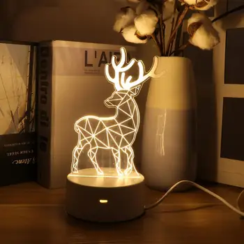 

1 pc LED Night Light Creative Warm 3D Decorative Lights Table Lamp for Kids Room