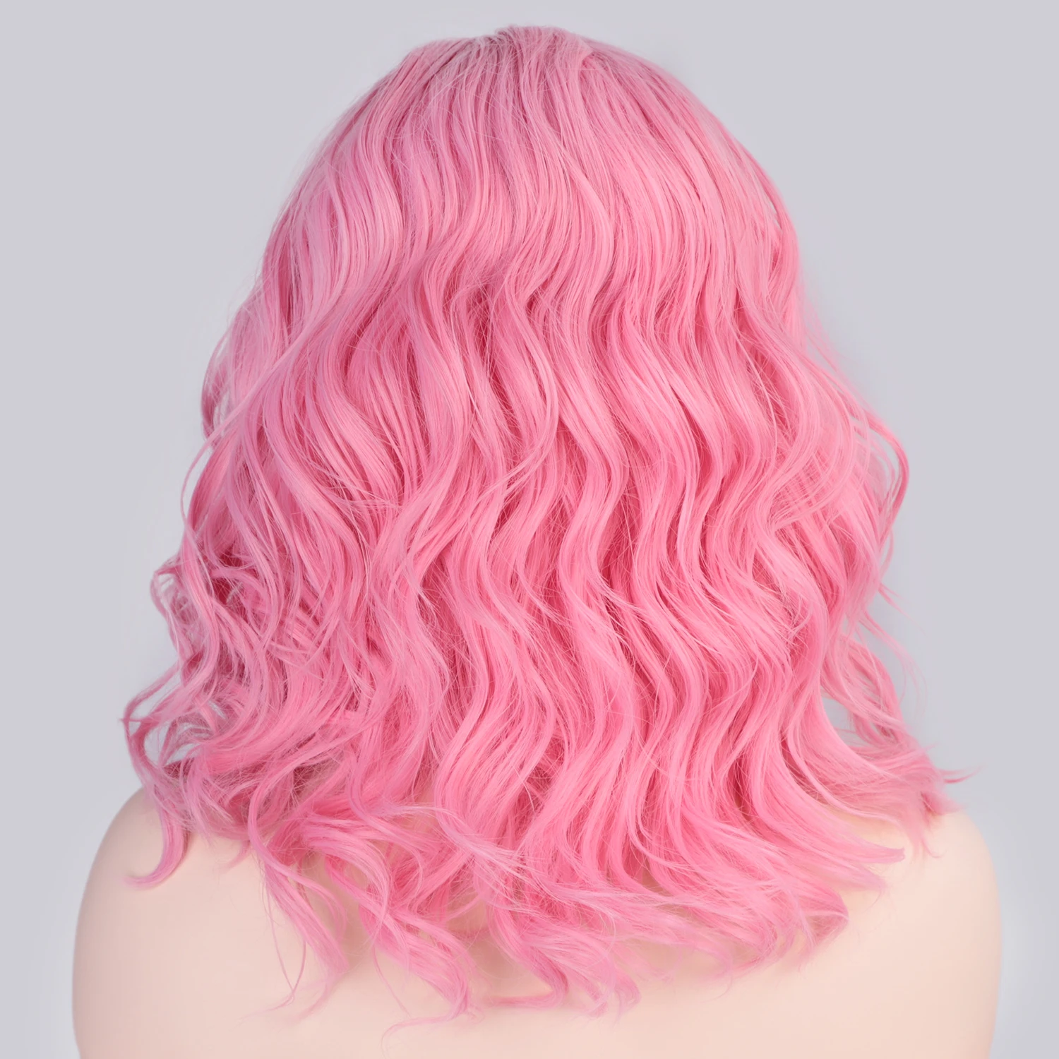 pink Aisi Queens синтетический кружевной передний черный парик для черно-белых женщин короткие водные волны Свободные части розовый блонд натуральные волосы - Цвет: pink