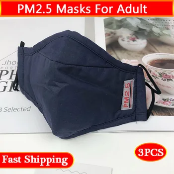 

3PCS Mouth Face Mask Cotton Mask Filter dust mask Washable mask Reusable PM2.5 Anti-Dust Masks anime mask anti dust face mask