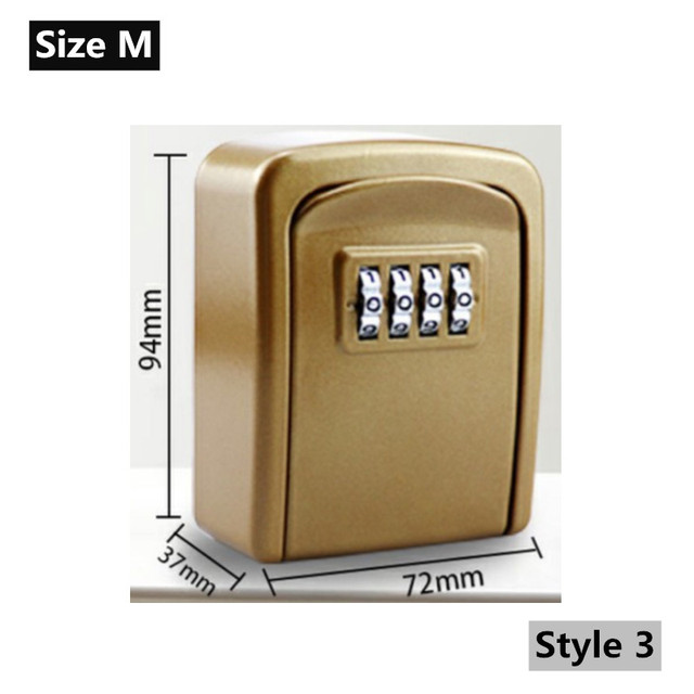new wall-mounted key storage box 4 digit combination password security password lock keyless home safe stash