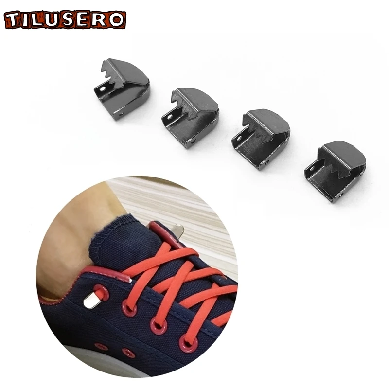 

1pair(4pcs) simple lazy shoe accessories no tie shoe buckles metal shoe locks lacing system shoes Z071