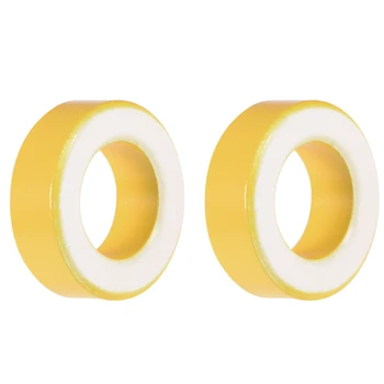 

uxcell 2pcs 19.5 x 33.5 x 11.1mm Ferrite Ring Iron Powder Toroid Cores Yellow White