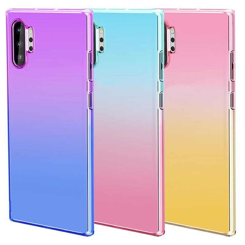 100 шт градиентный Мягкий ТПУ чехол для huawei P30 P20 Pro Lite mate 20 X Nova Y9 Honor 20i 8S 8X 8C ультра тонкий ударопрочный чехол