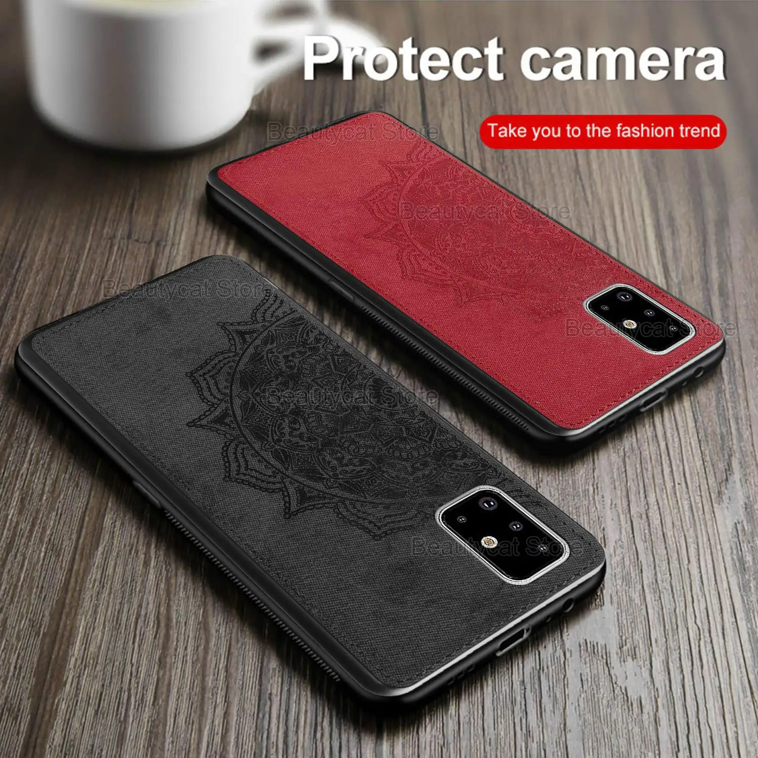 Модный тканевый чехол с цветами для Samsung A51 A71 A81 M30S M40S M60S A10S A20S противоударный
