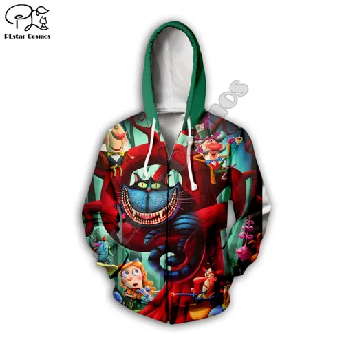 zip hoodie Мужские толстовки для Хэллоуина, мужские толстовки с 3d рисунком, Черная Толстовка с принтом кота из аниме на молнии, Рождественский пуловер с героями мультфильмов, спортивный костюм унисекс - Цвет: zip hoodie