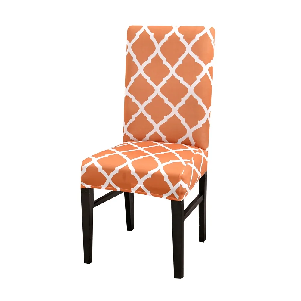 1/2 шт. геометрическим принтом эластичные чехлы на кресла спандекс крышка стула дома для столовой гостиной ткань универсальные тянущиеся накидки на стулья - Цвет: 15