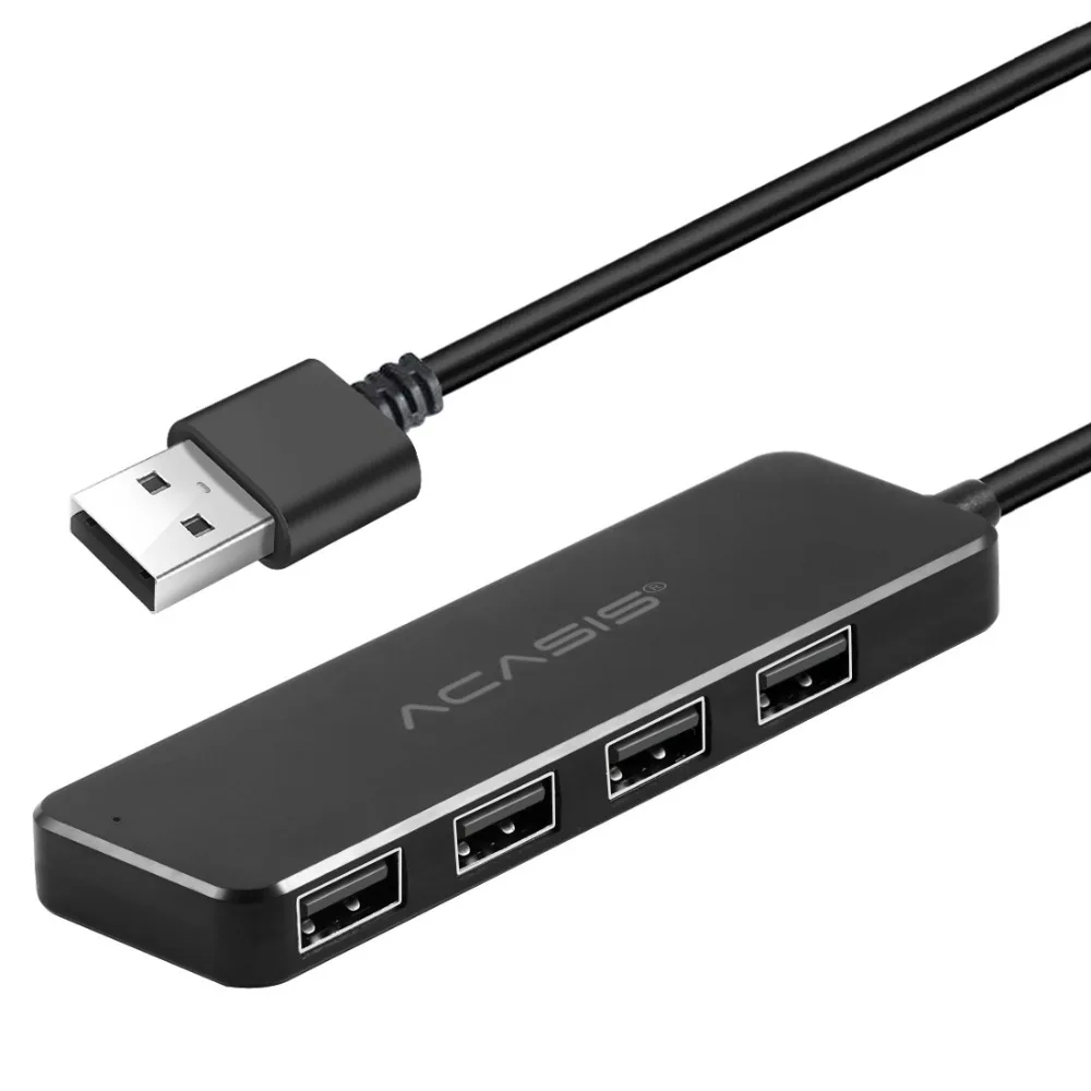 Acasis USB 2,0 3,0 Компактный портативный высокоскоростной концентратор Поддержка Multipe USB Decice концентратор для ПК ноутбука 4 порта адаптер расширения