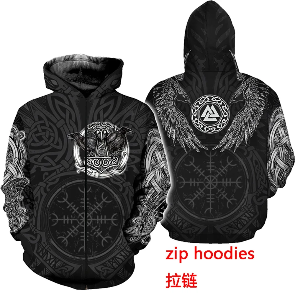 3d-printed-huginn-muninn-viking-tattoo-clothes-haxns1203-zipped-hoodie
